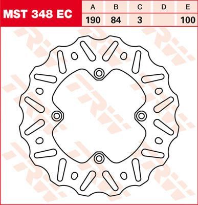 Trw MST348EC EC Cross Design fékrotor Féktárcsa és alkatrészei 0