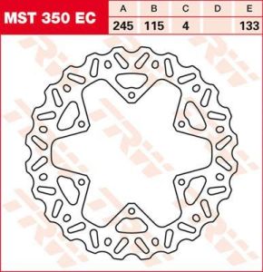 Trw MST350EC EC Cross Design fékrotor Féktárcsa és alkatrészei