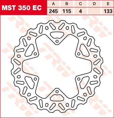 Trw MST350EC EC Cross Design fékrotor Féktárcsa és alkatrészei 0