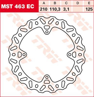 Trw MST463EC EC Cross Design fékrotor Féktárcsa és alkatrészei 0
