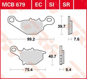 Trw MCB679EC EC sorozatú kerámia fékbetétek Fékbetét