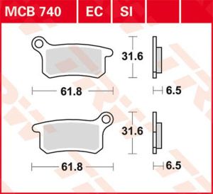 Trw MCB740EC EC sorozatú kerámia fékbetétek Fékbetét