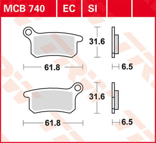 Trw MCB740EC EC sorozatú kerámia fékbetétek Fékbetét 0