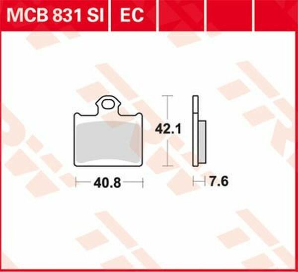 Trw MCB831EC EC sorozatú kerámia fékbetétek Fékbetét 0