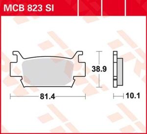 Trw MCB823SI SI sorozatú tekervényes terepfékbetétek Fékbetét