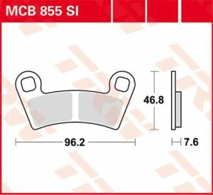 Trw MCB855SI SI sorozatú tekervényes terepfékbetétek Fékbetét