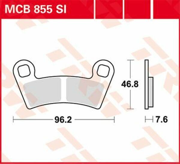 Trw MCB855SI SI sorozatú tekervényes terepfékbetétek Fékbetét 0