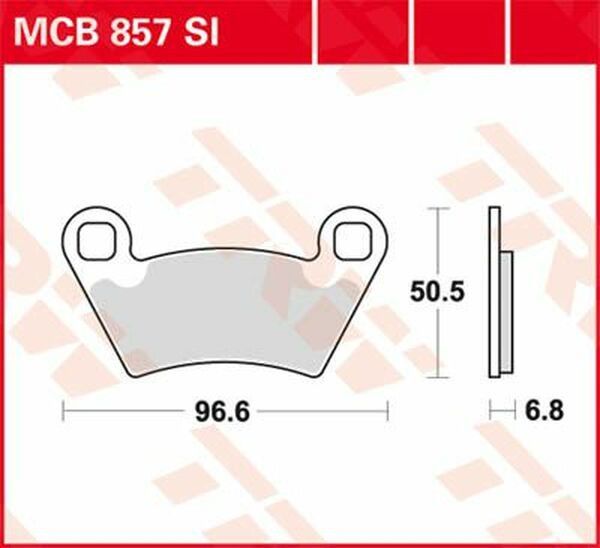 Trw MCB857SI SI sorozatú tekervényes terepfékbetétek Fékbetét 0