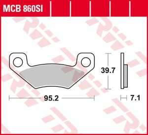 Trw MCB860SI SI sorozatú tekervényes terepfékbetétek Fékbetét