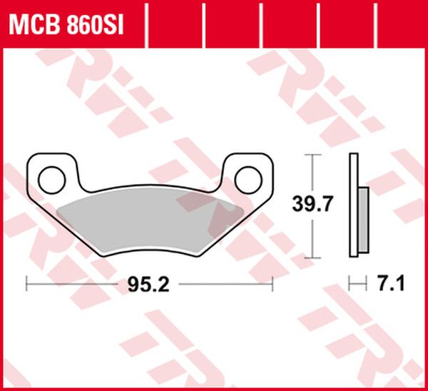 Trw MCB860SI SI sorozatú tekervényes terepfékbetétek Fékbetét 0