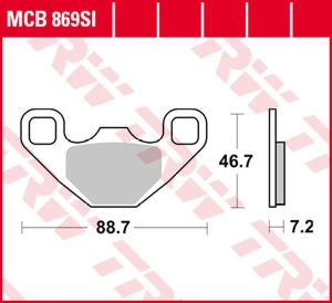 Trw MCB869SI SI sorozatú tekervényes terepfékbetétek Fékbetét