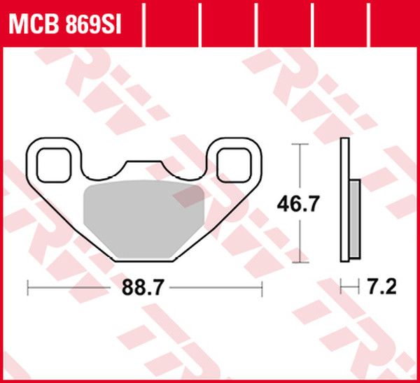 Trw MCB869SI SI sorozatú tekervényes terepfékbetétek Fékbetét 0