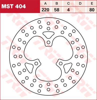 Trw MST404 kerek fix fékrotor 220-250mm Féktárcsa és alkatrészei 0
