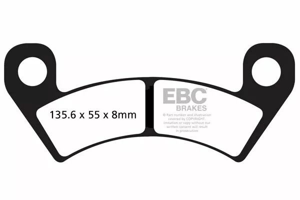 Ebc FA610R R sorozatú, nagy teherbírású, simított fékbetétek Fékbetét 0