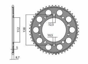 Sunstar sprockets 5-5485-48 Működik Triplestar alumínium hátsó lánckerék Lánckerék