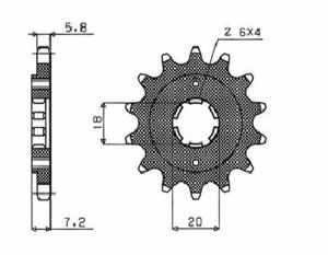 Sunstar sprockets 39014 Powerdrive lengőtengely lánckerék Lánckerék