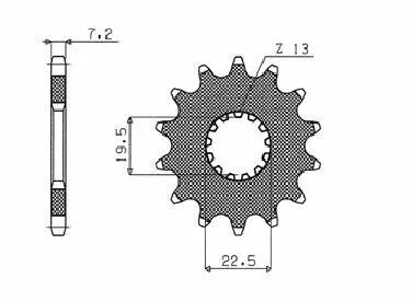 Sunstar sprockets 40314 hajtóműves ellentengely lánckerék Lánckerék 1