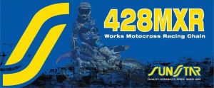 Sunstar sprockets SS428MXR-130G 428 MXR hajtólánc Meghajtólánc , motorkerékpár lánc