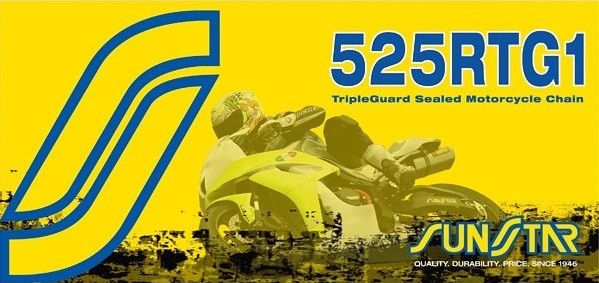 Sunstar sprockets SS525RTG1-100G 525 RTG1 hajtólánc Meghajtólánc , motorkerékpár lánc 0