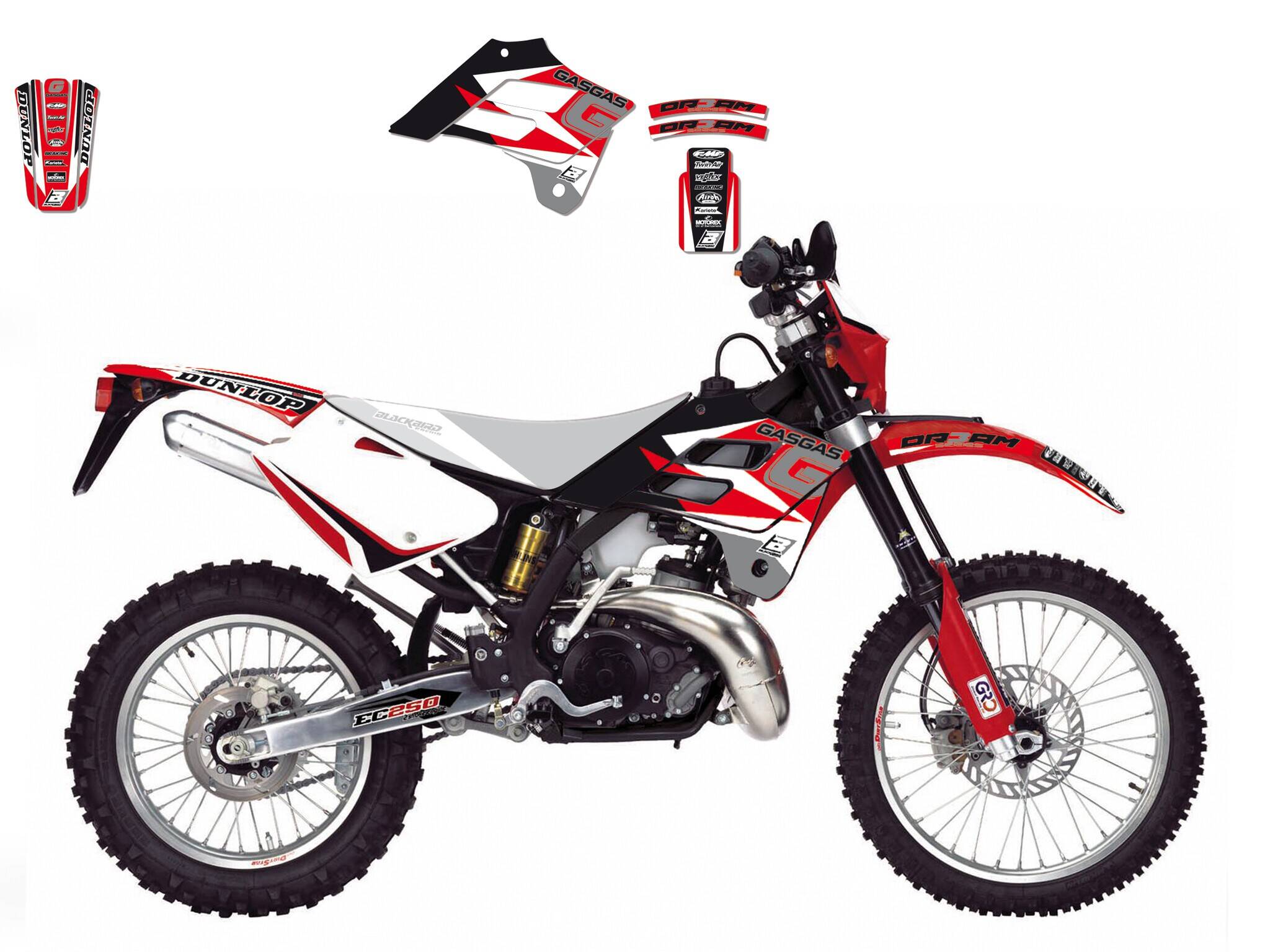 Blackbird racing DREAM 3 grafika készlet RED/BLACK/WHITE Matrica 0