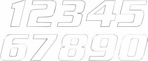 Blackbird racing 5049/10/6 Egy sorozatszám Matricák és kiállító állványok