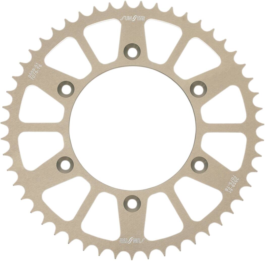 Sunstar sprockets 5-3559 hátsó könnyû lánckerék 51 fogak 520 PITCH fekete alumínium Lánckerék 0