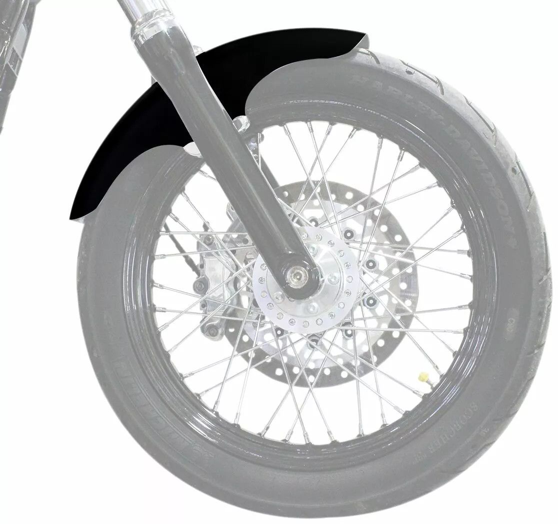 Klock werks KWF-03-0012 Hugger első sárvédő rögzítőelemekkel a Softail/Dyna számára Sárvédő, vázvédő, idom 1