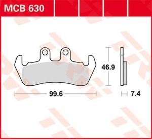 Trw MCB630 minden körben kerámia fékbetét Fékbetét