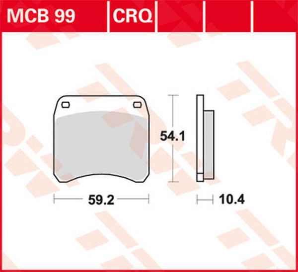 Trw MCB99CRQ CRQ sorozatú Carbon Race fékbetétek Fékbetét 0