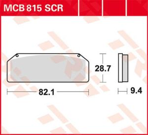Trw MCB815SCR SCR sorozat Sindered Race fékbetétek Fékbetét