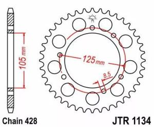 Jt sprockets JTR1134.56 acél hátsó lánckerék Lánckerék 1