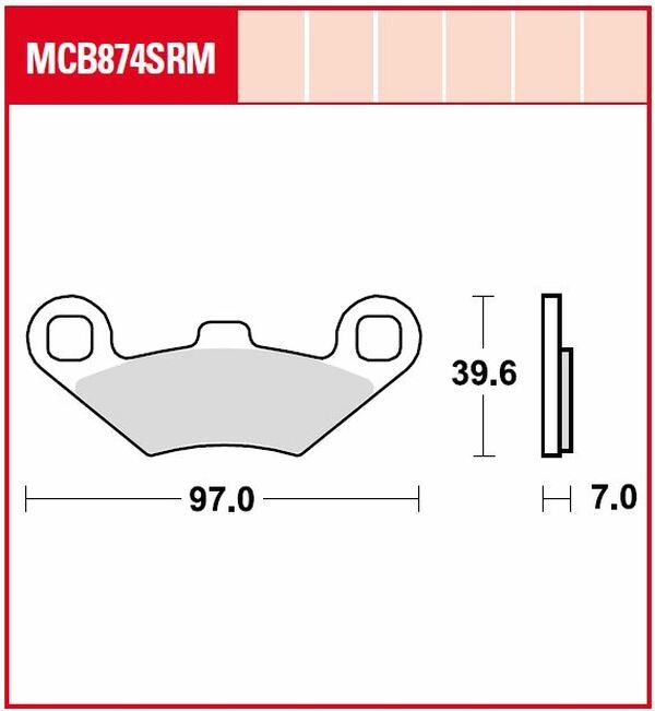 Trw MCB874SRM SRM sorozat Sindered Scooter fékbetétek Fékbetét 0
