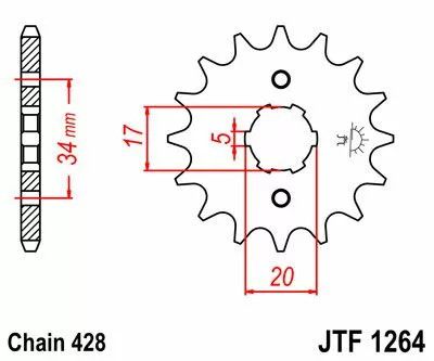 Jt sprockets JTF1264.14 első lánckerék Lánckerék 1