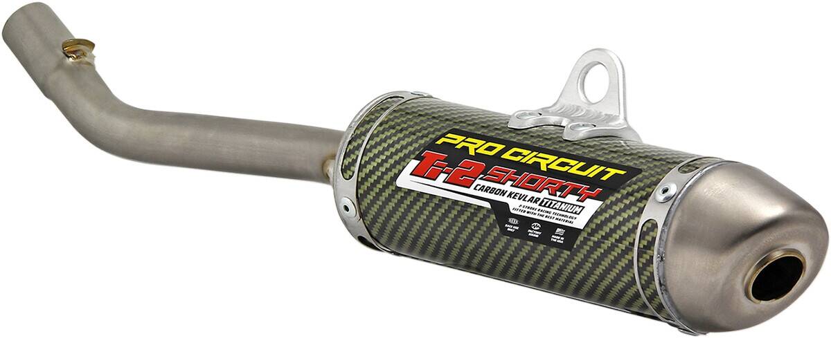 Pro circuit MUFFLER/SILENCER TI-2 SHORTY karbon kevlár titán Kipufogó dob - Slip On 0