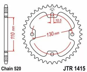 Jt sprockets JTR1415.36 acél hátsó lánckerék Lánckerék 1