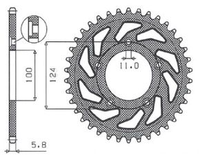 Sunstar sprockets 5-3437-35 Működik Triplestar alumínium hátsó lánckerék Lánckerék