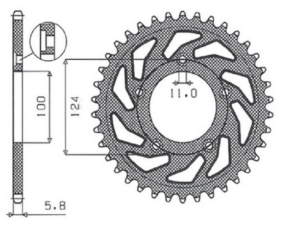 Sunstar sprockets 5-3437-35 Működik Triplestar alumínium hátsó lánckerék Lánckerék 0