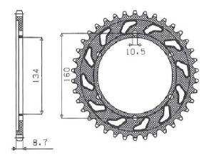 Sunstar sprockets 5-5635-42 Működik Triplestar alumínium hátsó lánckerék Lánckerék