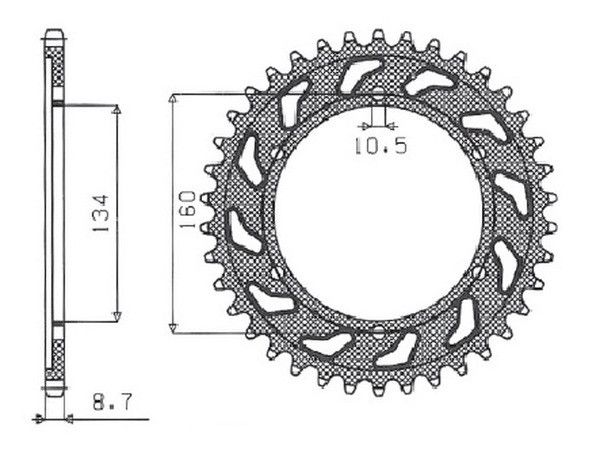 Sunstar sprockets 5-5635-43 Működik Triplestar alumínium hátsó lánckerék Lánckerék 0