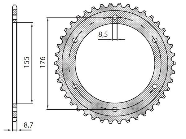 Sunstar sprockets 5-5698-43 Működik Triplestar alumínium hátsó lánckerék Lánckerék 0