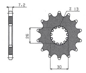 Sunstar sprockets 42517 hajtóműves ellentengely lánckerék Lánckerék