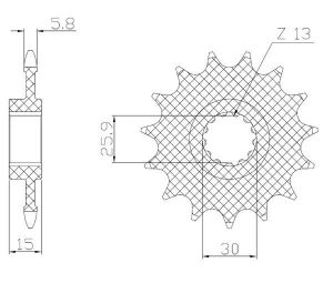 Sunstar sprockets 3D317 Powerdrive ellentengely lánckerék Lánckerék