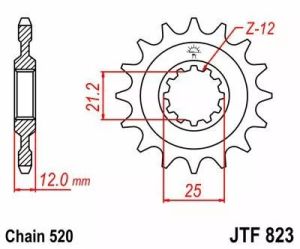 Jt sprockets JTF823.16 első lánckerék Lánckerék 1