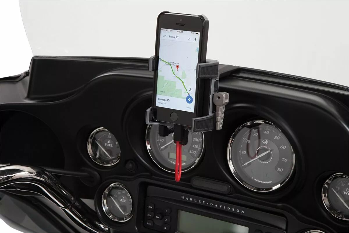 Ciro 50217 okostelefon/GPS -tartó töltővel Kommunikációs rendszer bukósisakba 1