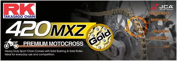 RK GB420MXZ-116-CL 420 MXZ nagy teherbírású lánc Meghajtólánc , motorkerékpár lánc 0
