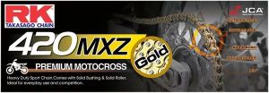 RK GB420MXZ-116-CL 420 MXZ nagy teherbírású lánc Meghajtólánc , motorkerékpár lánc