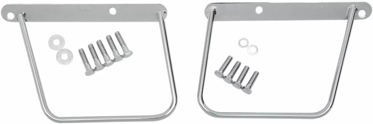 Drag specialties 77-0031 Chrome SaddleBag támogató konzolok Nyeregtáska, oldaltáska, doboz, kiegészítő, konzol 0