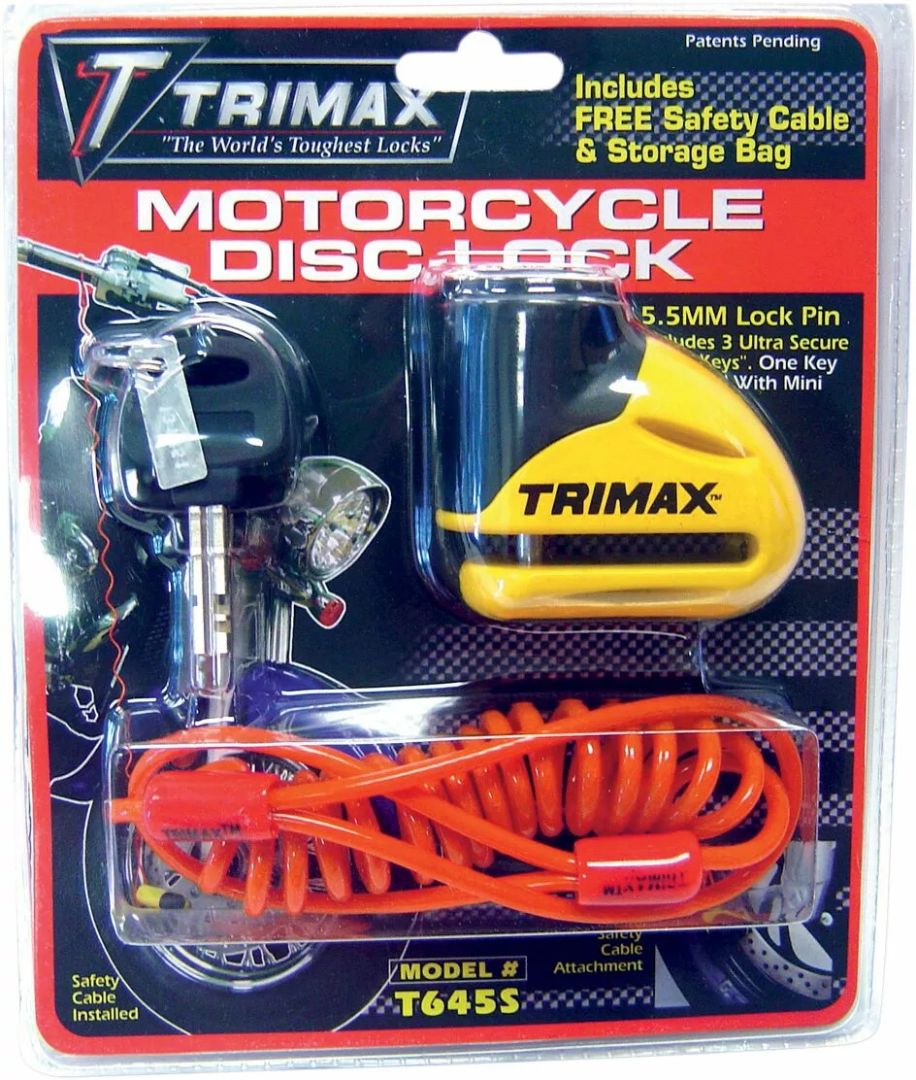 Trimax T645S rotor/lemezzár Motorkerékpár lezáró lánc, lakat, zár, tárcsafékzár, riasztó 1