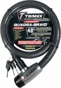 Trimax TQ2548 többcélú kábelzár Motorkerékpár lezáró lánc, lakat, zár, tárcsafékzár, riasztó