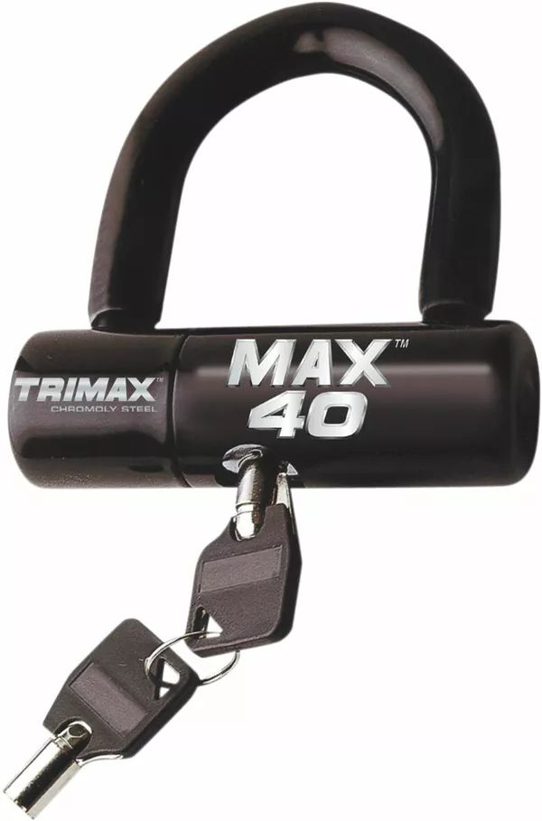 Trimax Max40bk ultra-magas biztonságú lemez/kábelzár Motorkerékpár lezáró lánc, lakat, zár, tárcsafékzár, riasztó 0